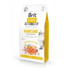 Brit Care GF Haircare Healthy Shiny Coat 400 кг сухий корм для кішок з куркою та лососем
