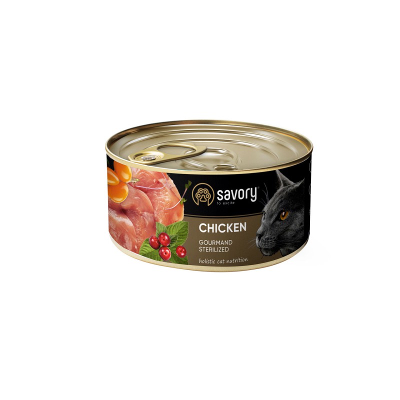 Savory Sterilised Chicken для стерилізованих кішок з куркою 200 г