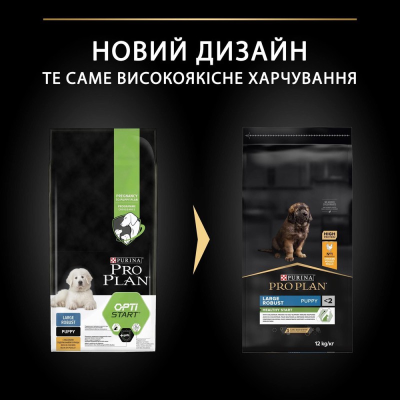 Purina Pro Plan Puppy Large Robust Healthy Start 12 кг сухий корм для цуценят великих порід з куркою