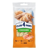 Лакомства для кошек Клуб 4 Лапы Premium Cream кремовые с курицей, 4×15 г