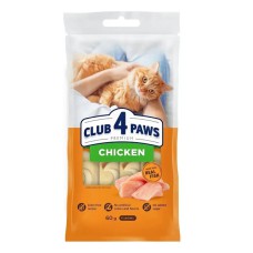 Лакомства для кошек Клуб 4 Лапы Premium Cream кремовые с курицей, 4×15 г