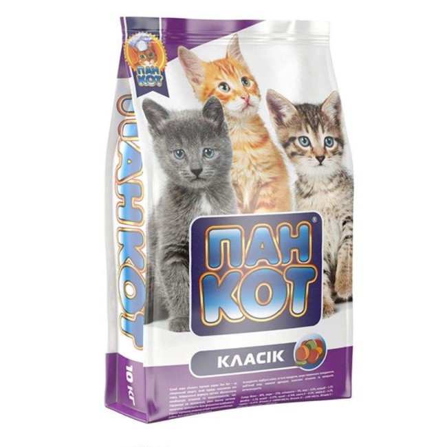 Пан Кіт Класик 10 кг сухий корм для кошенят