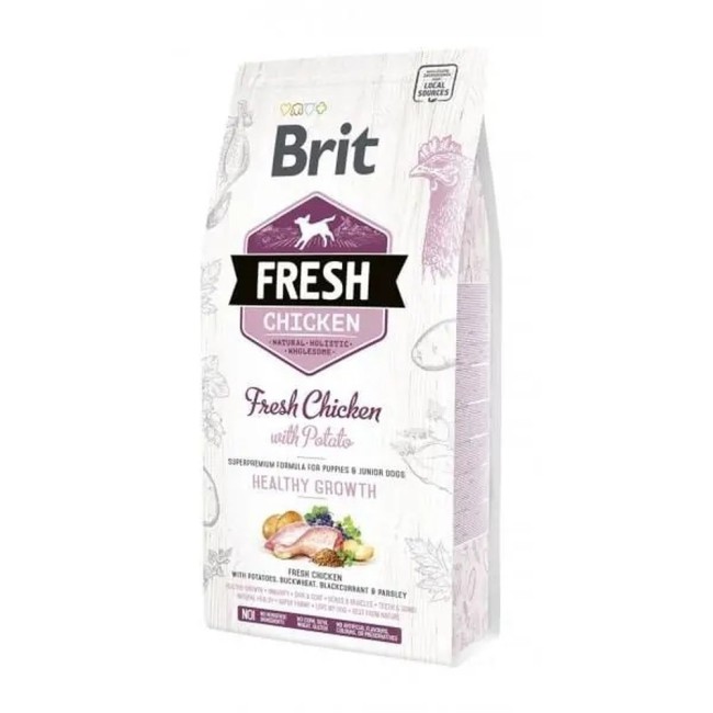 Brit Fresh Chicken Potato Puppy 12 кг сухой корм для щенков с курицей