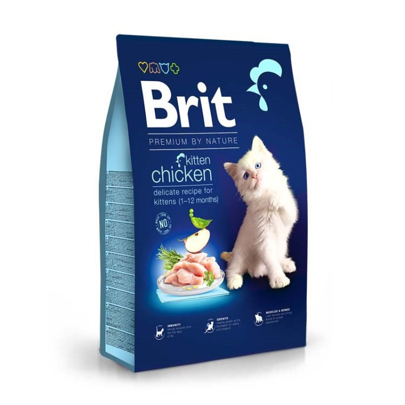 Brit Premium Kitten Chicken 8 кг сухий корм для кошенят з куркою