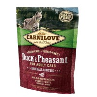 Carnilove Duck Pheasant Hairball Control 400 г сухой корм для кошек с уткой и фазаном для выведения шерсти