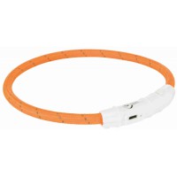 Нашийник Trixie Safer Life USB Flash Light Ring для собак помаранчевий, що світиться 45 см (12704)