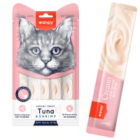 Wanpy Creamy Treat Tuna & Shrimp кремові ласощі з тунцем та креветками для котів, 5×14 г