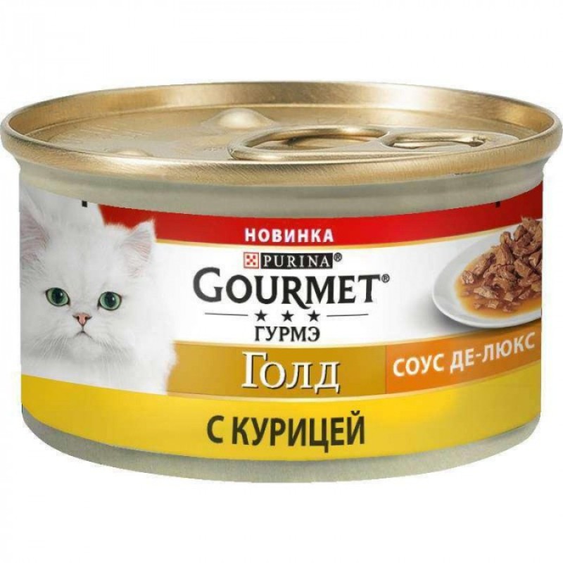 Gourmet Gold Шматочки в соусі для кішок з куркою 24x85 г