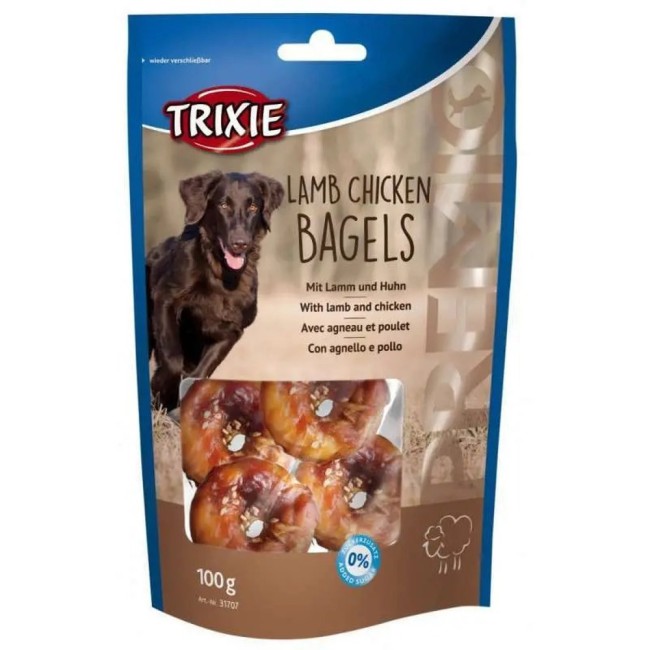 Ласощі для собак Trixie Premio Lamb Chicken Bagles, з куркою та ягням 100 г (31707)
