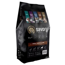 Savory Large Breed Turkey Lamb 12 кг сухий корм для великих собак з індичкою та ягням