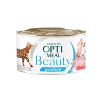 Optimeal Beauty Podium Полосатый тунец в соусе с кольцами кальмаров 70г