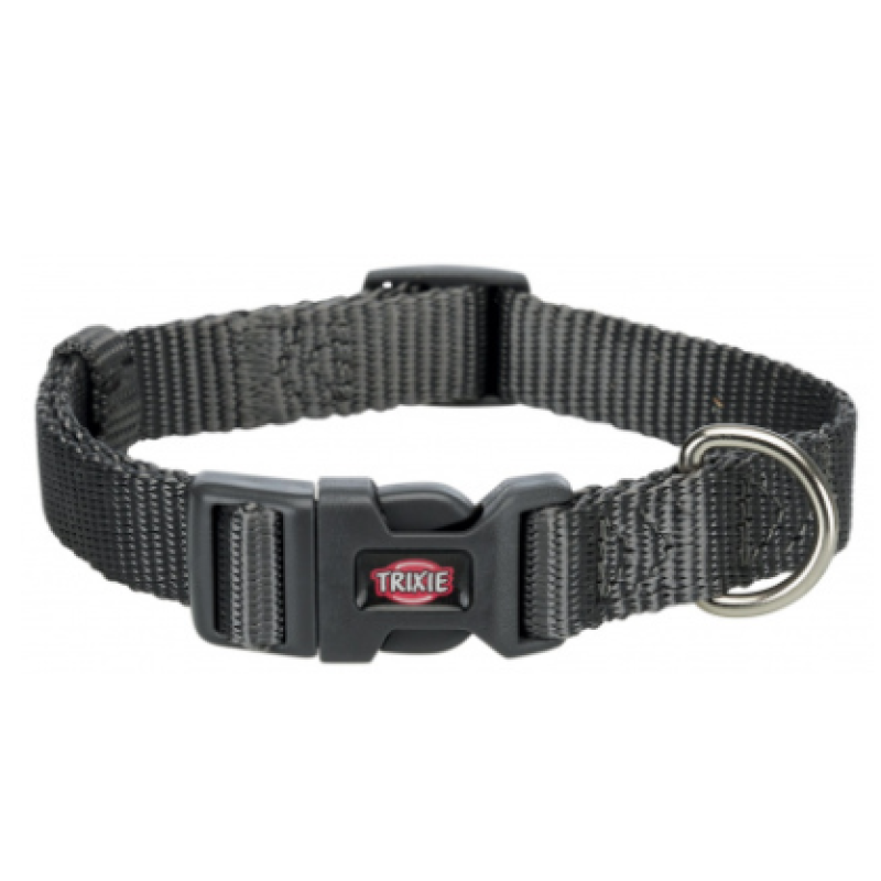 Нашийник Trixie Premium нейлон, M-L: 35-55 см/20 мм графітовий (201616)