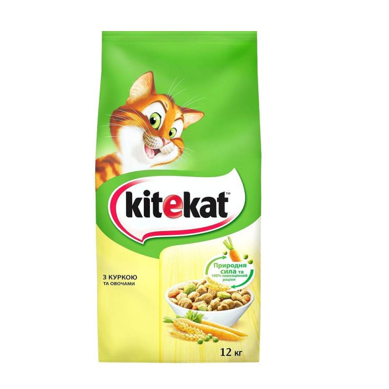 Kitekat для кішок з куркою 12 кг