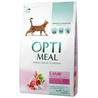 Optimeal Lamb Sensitive 4 кг сухий корм для кішок з чутливим травленням, з ягням