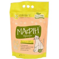 Мафин Премиум Стандарт 4.5 л бентонитовый комкующийся наполнитель для кошачьего туалета