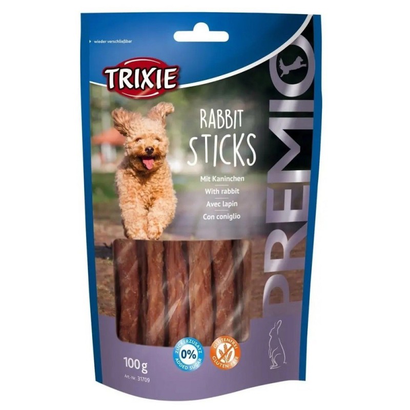 Ласощі для собак Trixie Premio Rabbit Sticks, з кроликом, 100 г (31709)