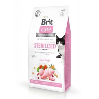 Brit Care Cat GF Sterilised Sensitive Rabbit 7 кг сухой корм для стерилизованных кошек с кроликом