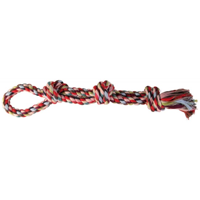Канат Trixie Playing Rope для собак бавовняний, з вузлами, 60 см