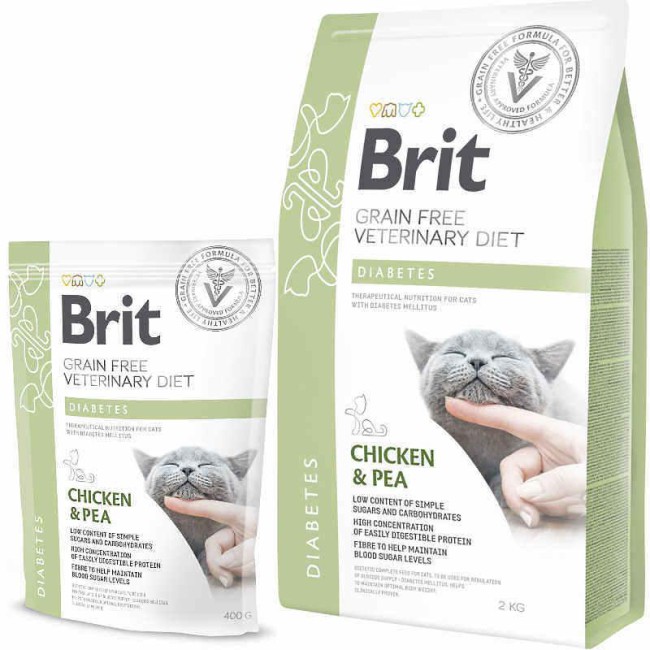 Brit Veterinary Diet Cat Diabetes 400 г сухий корм для котів з цукровим діабетом