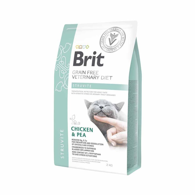 Brit Veterinary Diet Cat Struvite 2 кг сухий корм для котів при сечокам'яній хворобі