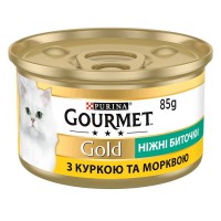 Вологий корм Gourmet Gold Ніжні биточки з куркою та морквою 24x85 г
