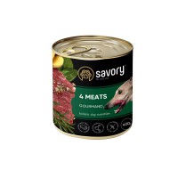 Savory Dog Gourmand 4 Meats для собак із чотирма видами м'яса 400 г
