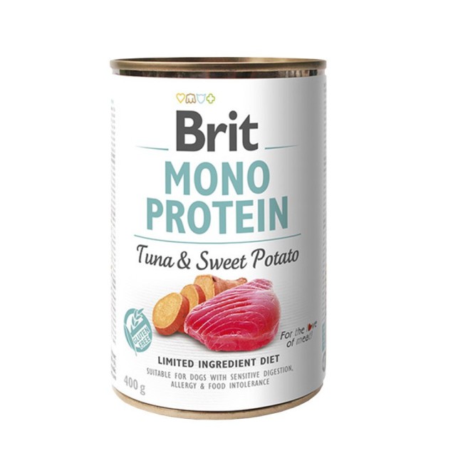 Влажный корм Brit Mono Protein Dog 400 г для собак с тунцом и картофелем