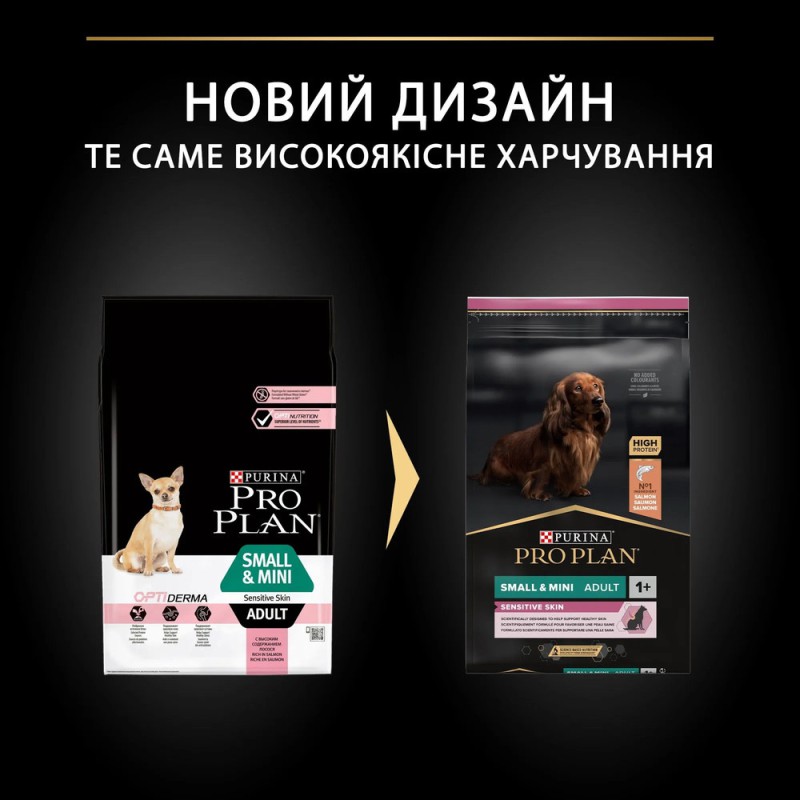 Purina Pro Plan Dog Adult Small & Mini Sensitive Skin 7 кг сухий корм для собак із лососем із чутливою шкірою
