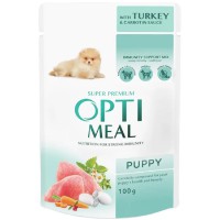 Optimeal Puppy Turkey Carrot in Sauce 100г вологий корм для цуценят всіх порід з індичкою та морквою в соусі