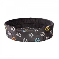 Лежак Trixie Jimmy нейлон та поліестер з принтом, сірий, 95х85 см