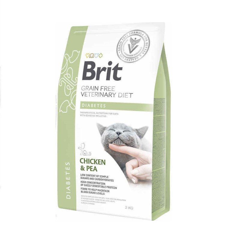 Brit Veterinary Diet Cat Diabetes 2 кг сухий корм для котів з цукровим діабетом