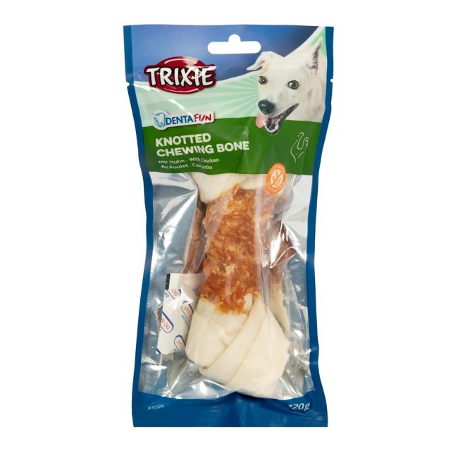 Ласощі для собак Trixie Кістка для чищення зубів Denta Fun з куркою, 18 см, 1 шт., 120 г (31324_1шт)