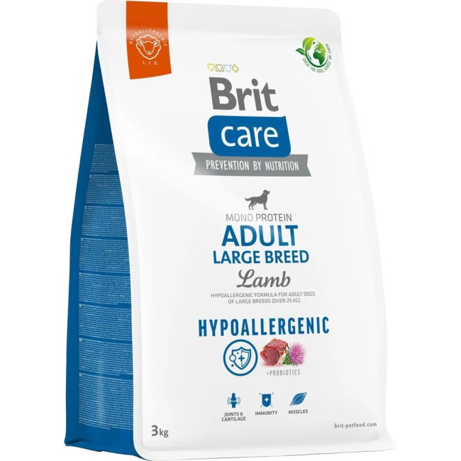 Brit Care Hypoallergenic Adult Large Breed 3 кг сухой гипоаллергенный корм для собак крупных пород  с ягненком