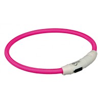 Нашийник Trixie Safer Life USB Flash Light Ring для собак рожевий, що світиться, 35 см (12706)