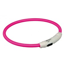 Нашийник Trixie Safer Life USB Flash Light Ring для собак рожевий, що світиться, 35 см (12706)