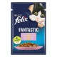 Вологий корм для кішок Felix Fantastic, з фореллю та зеленими бобами, 26*85 г