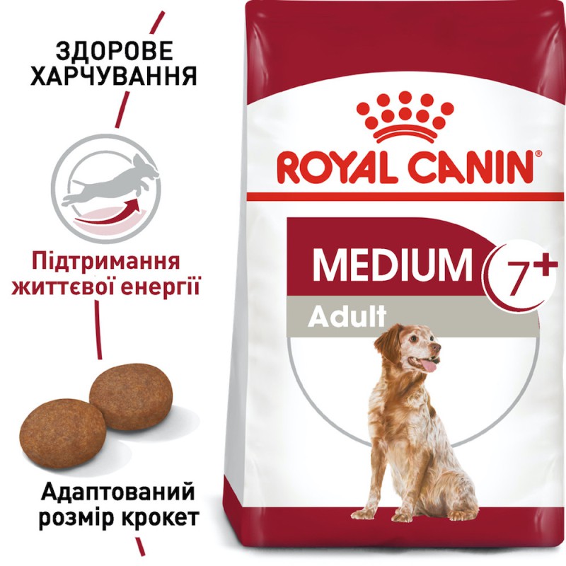 Royal Canin Medium Adult 7+ 4 кг сухий корм для собак