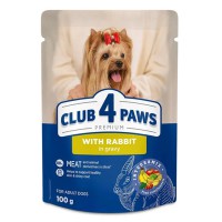 Клуб 4 Лапи Premium Adult Dog with Rabbit in gravy вологий корм із кроликом у соусі для дорослих собак 24х100 г