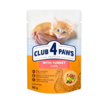 Клуб 4 Лапи Premium Kitten Turkey 24х80 г з індичкою в желе для кошенят