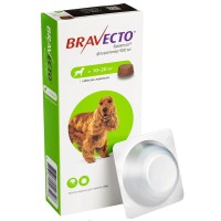 Жувальна таблетка Bravecto від бліх та кліщів для собак великих порід від 10 до 20 кг, 500 мг
