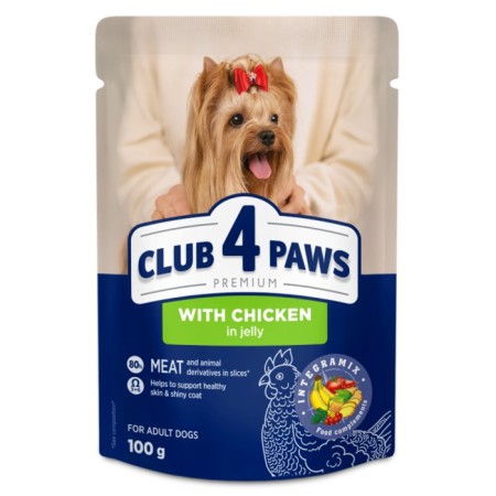 Клуб 4 Лапи Premium Adult Dog Small Breeds with Chicken jelly вологий корм з куркою в желе для малих собак 24х100 г